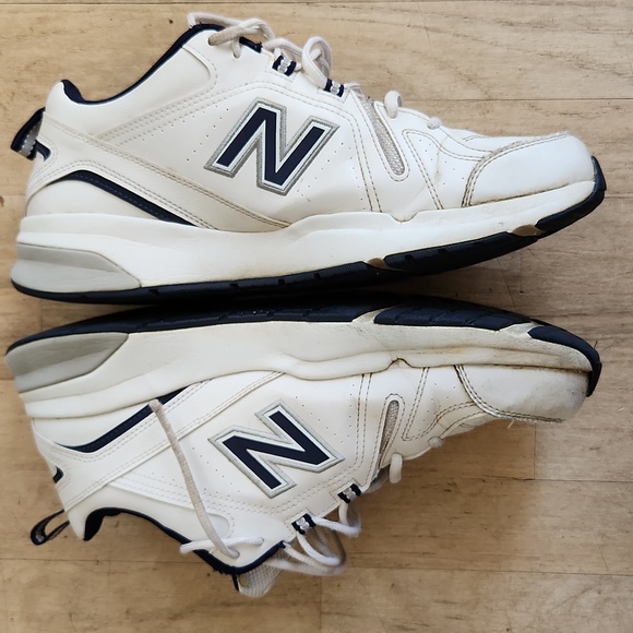 New Balance 608 White and Navy Men’s Sneakers Size 12 - Picture 3 of 7